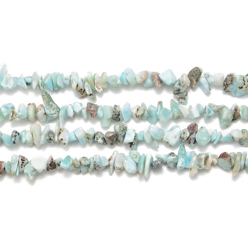 PLTbeads 5-8mm Natral Healing Gemstone Waist Bracelets Necklace Kit Irregular Stone DIY Crafts Design Jewelry Making 1 Strand per Bag Approxi 34 inch (Larimar Chips) - Image 4